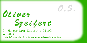 oliver szeifert business card